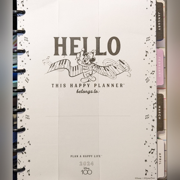 NEW Disney 100 Exclusive Happy Planner 12-Month 2024 Classic Simply Layo… - Picture 2 of 6